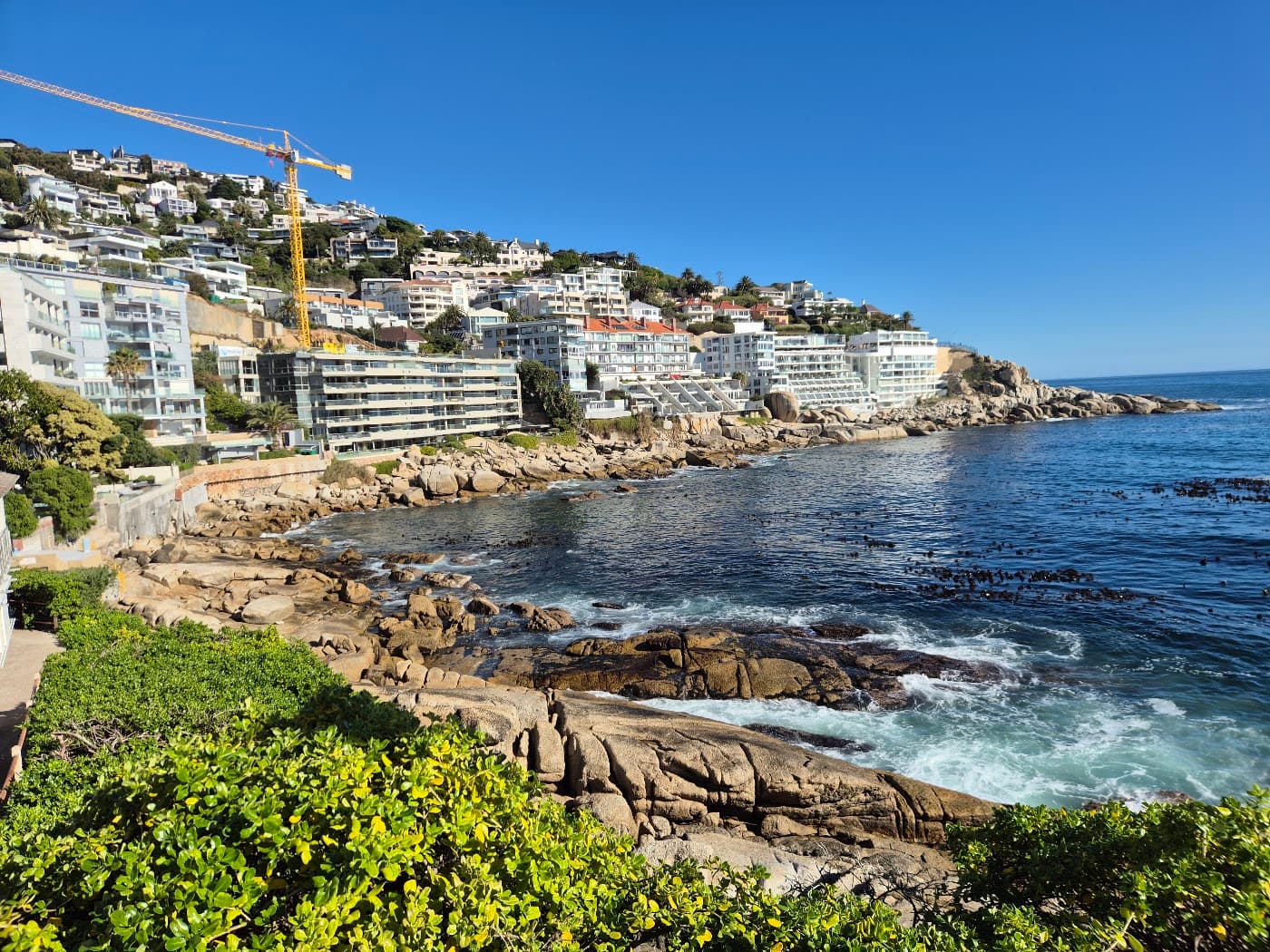 New apartment construction above the coastline at Clifton and Bantry Bay